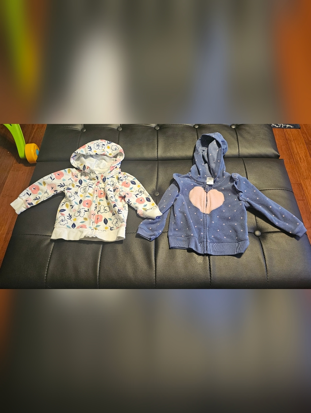 Baby Girls 6 To 9 Months Zip Up Hoodies Euc